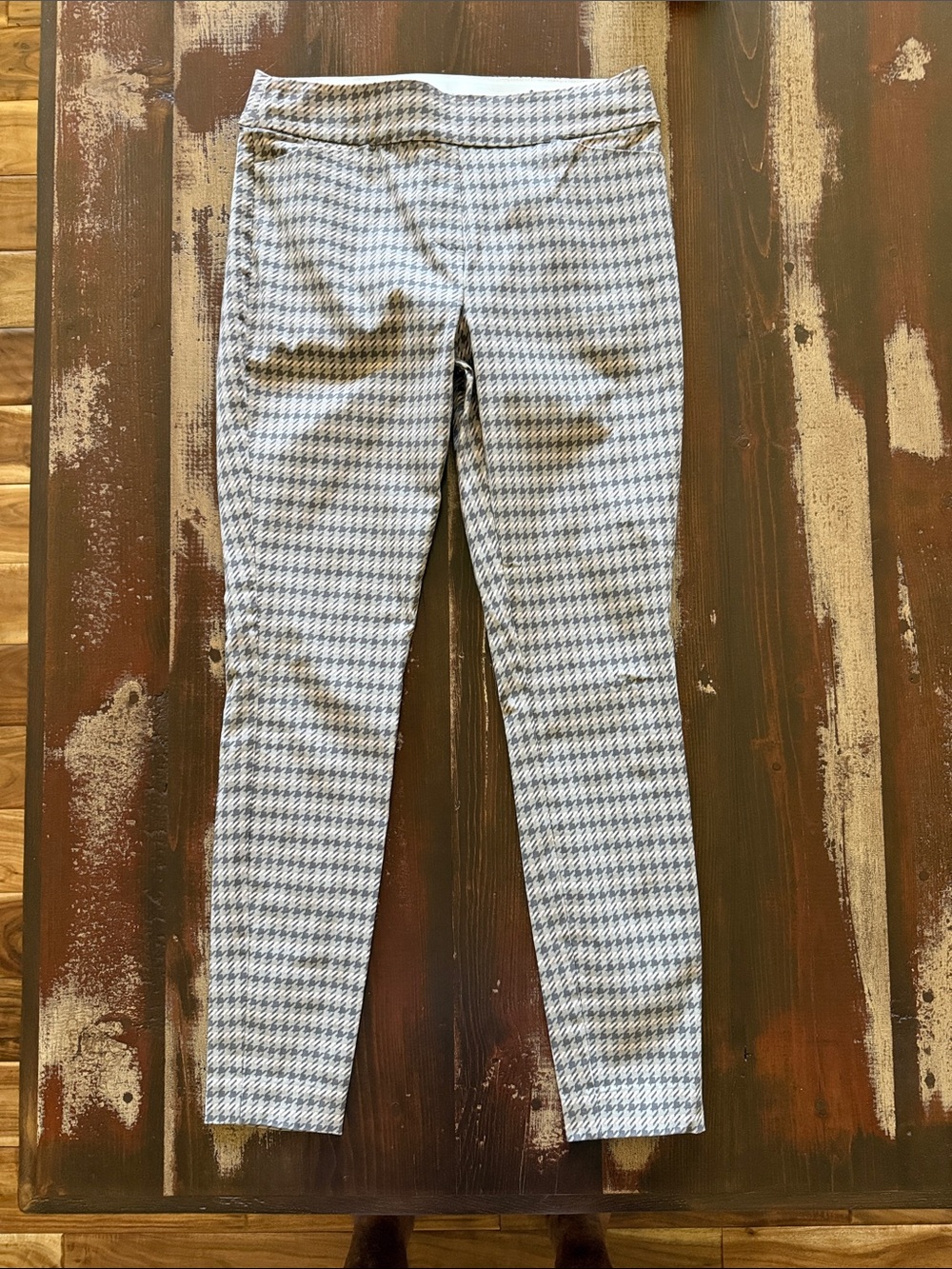 Women’s ' Houndstooth Stretch Ponte Leggings - Gray/Pink